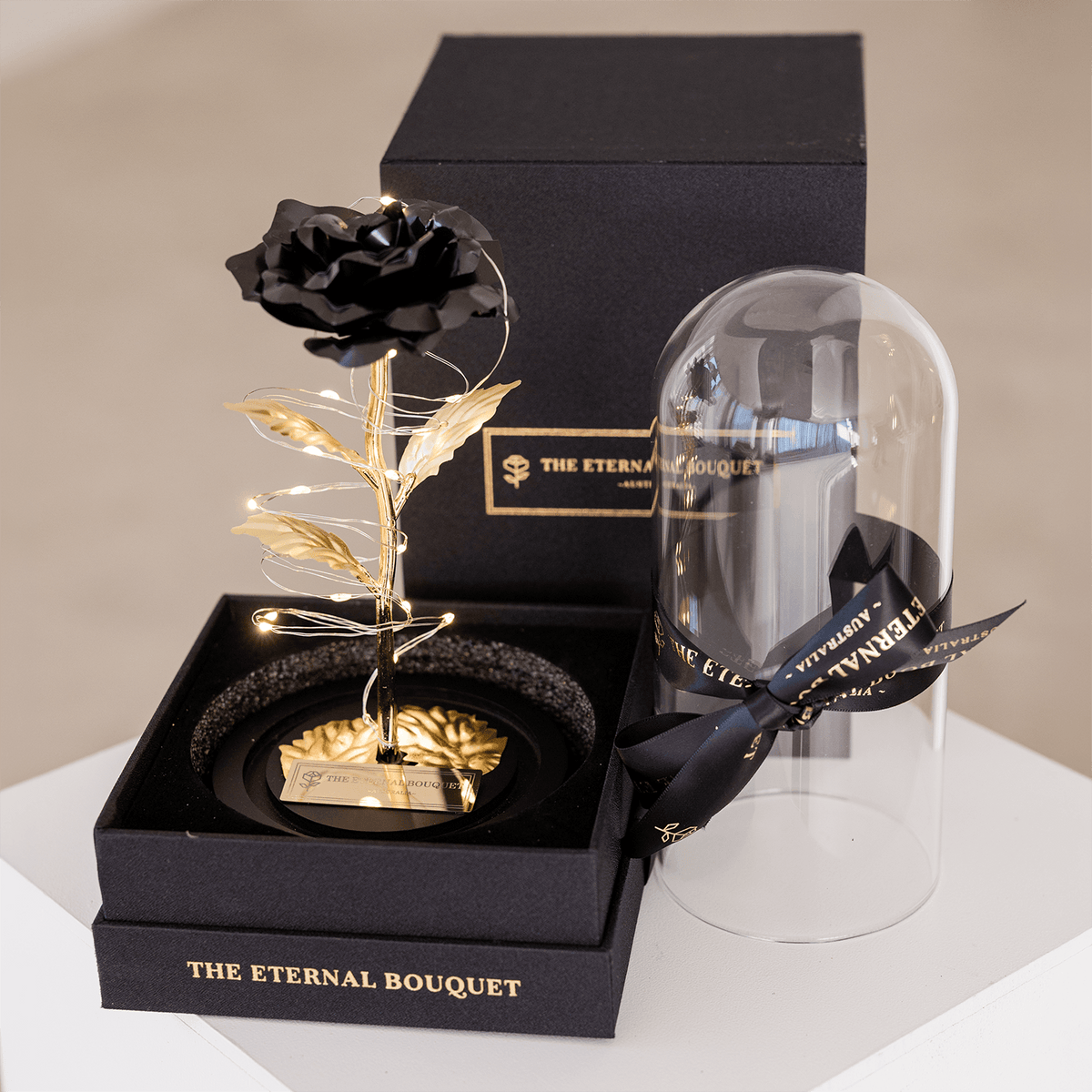 The Enchanted Galaxy Rose - Black