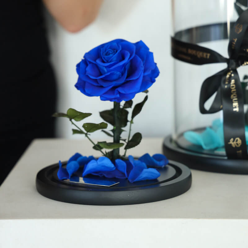 Mini Everlasting Royal Blue Rose
