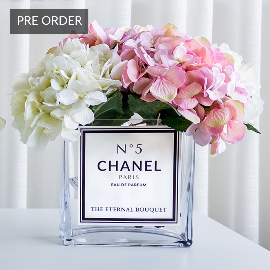Personalised Glass Vase - Grand Scented Silk Blooms