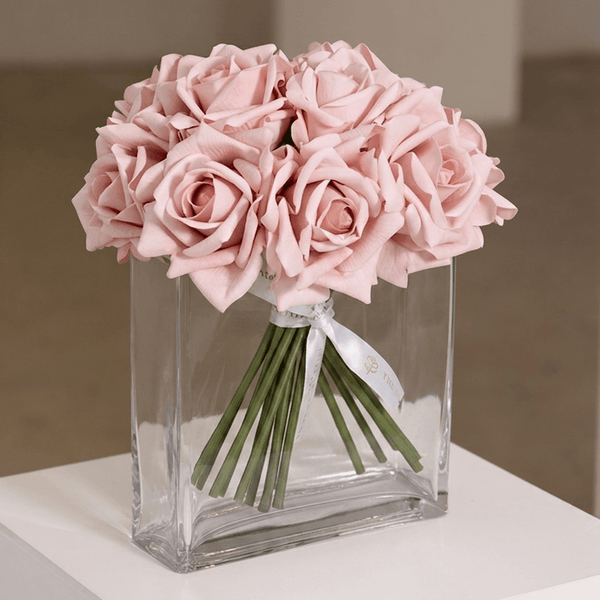 The Signature Glass Vase - Scented Silk Flowers