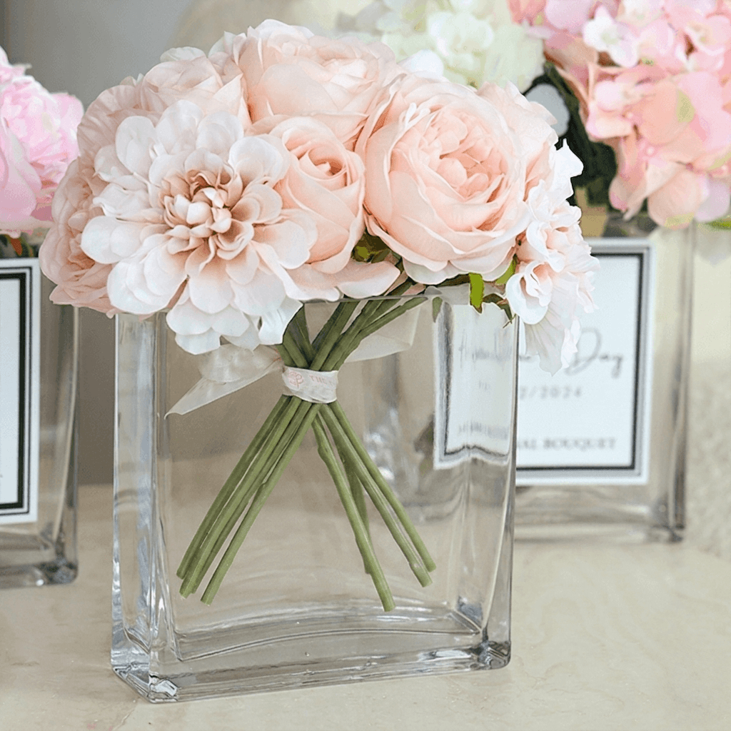 The Signature Glass Vase - Scented Silk Flowers