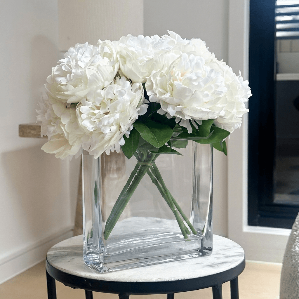 The Signature Glass Vase - Scented Silk Flowers