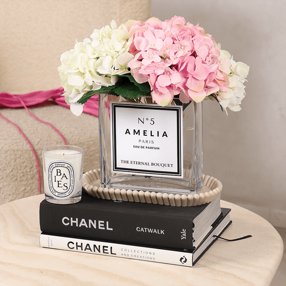 Personalised Glass Vase - Grand Scented Silk Blooms