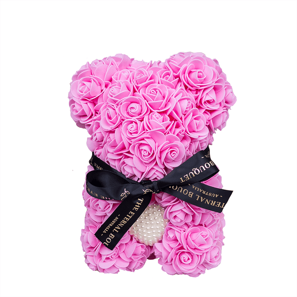 Mini Pink Eternal Rose Bear [FREE GIFT BOX]