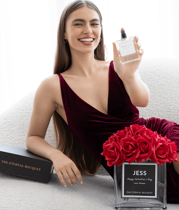 Glass Vase | Scented Silk Roses – The Eternal Bouquet