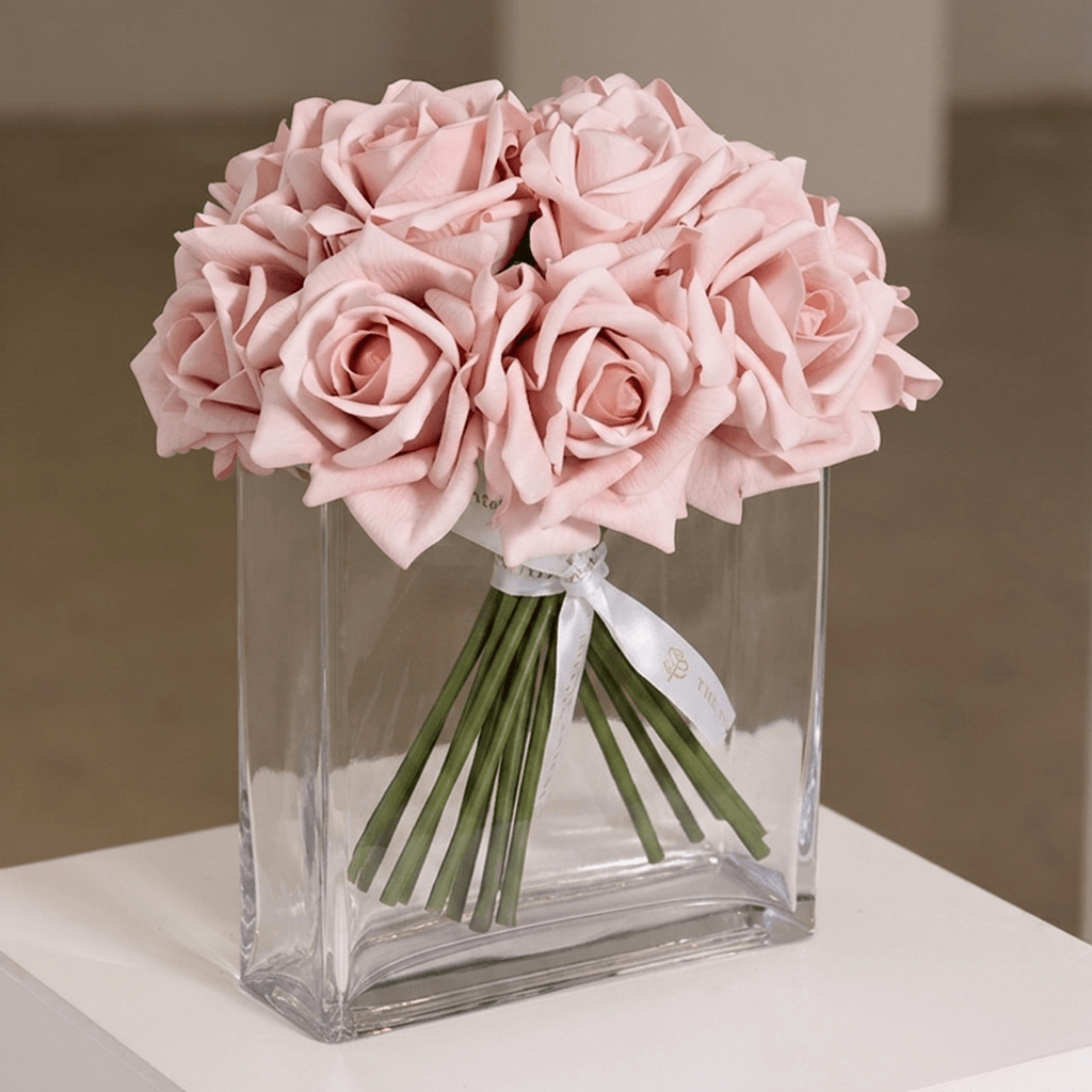 The Signature Glass Vase - Scented Silk Flowers
