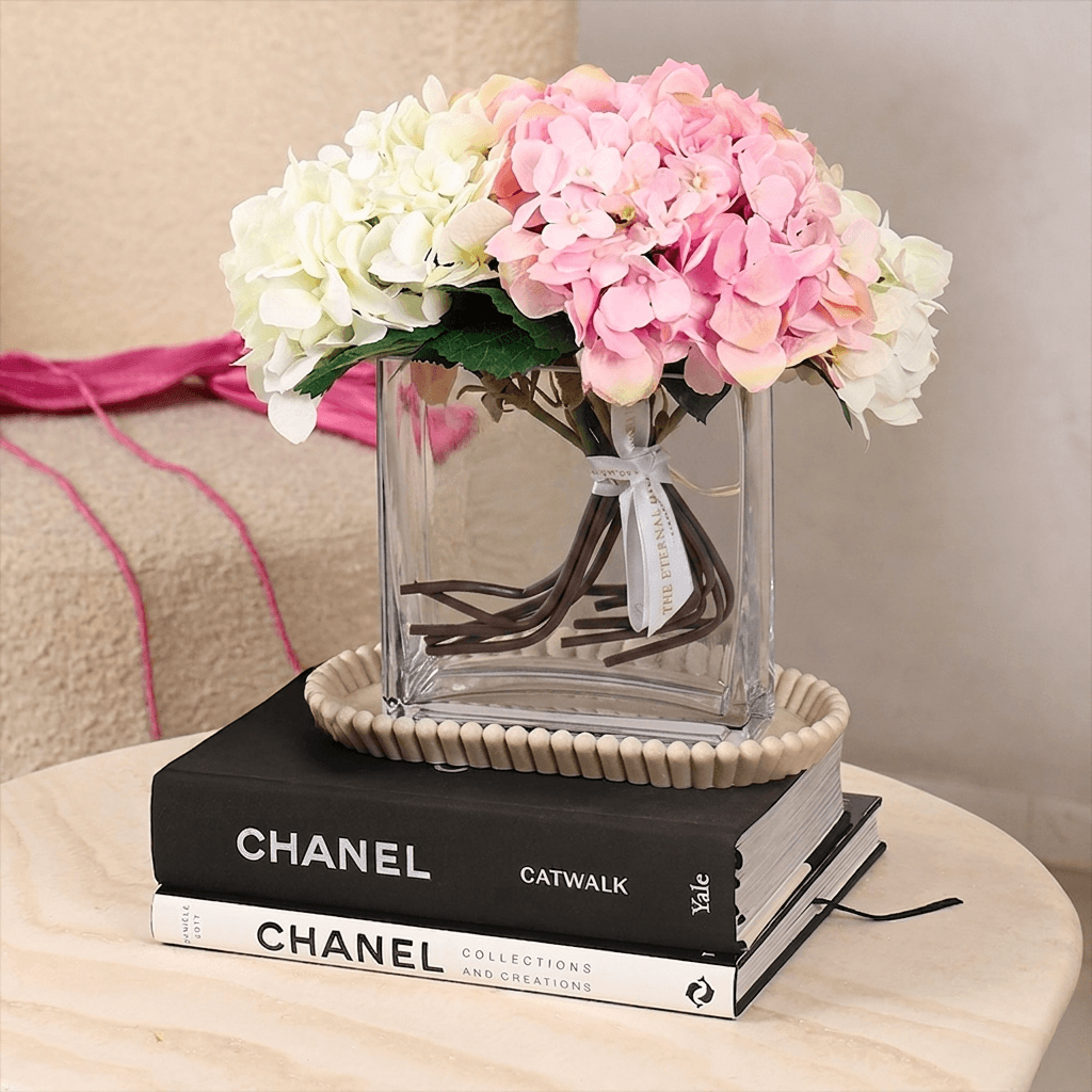 The Signature Glass Vase - Scented Silk Flowers