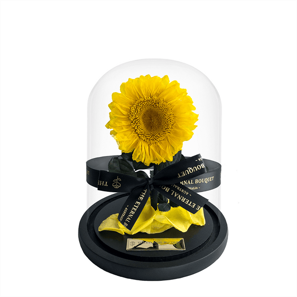 Forever Sunflower in a Glass Dome 