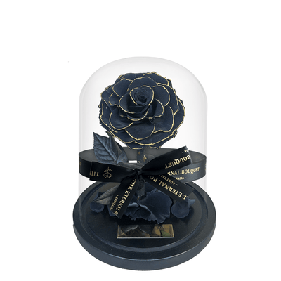 Black and gold everlasting rose