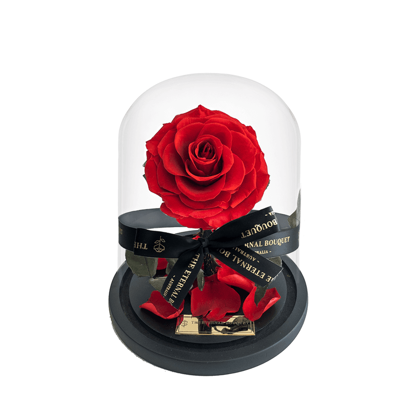Mini Everlasting Red Rose in a glass dome