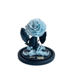 Small Everlasting Sky Blue Rose in a glass dome without lid