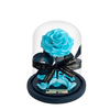 Mini Tiffany Blue Enchanted Rose in glass dome