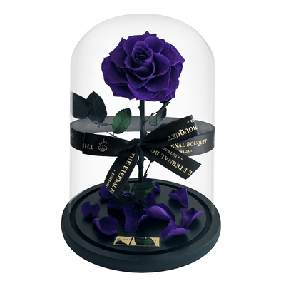 Everlasting Purple Rose in a Glass Dome